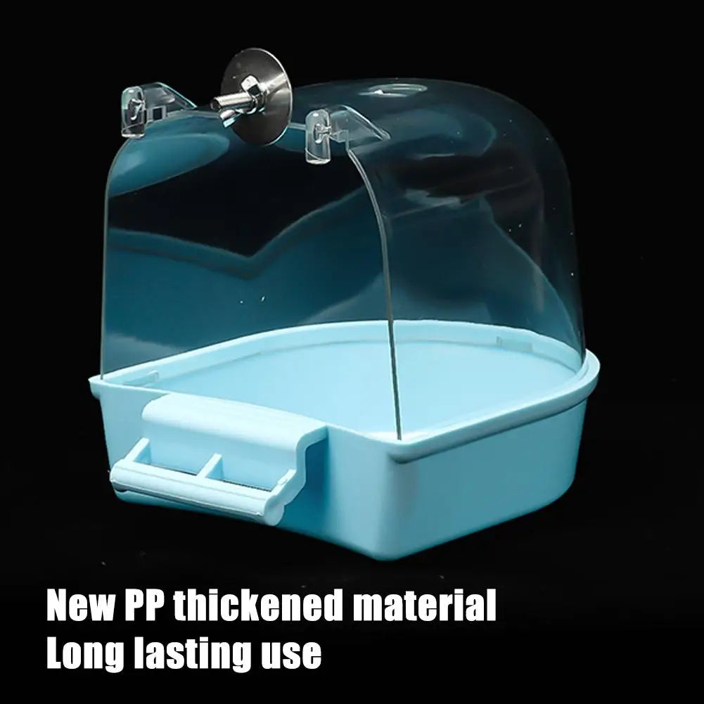Hanging Bird Bath Box - Parakeet Shower Cage for Pet Birds