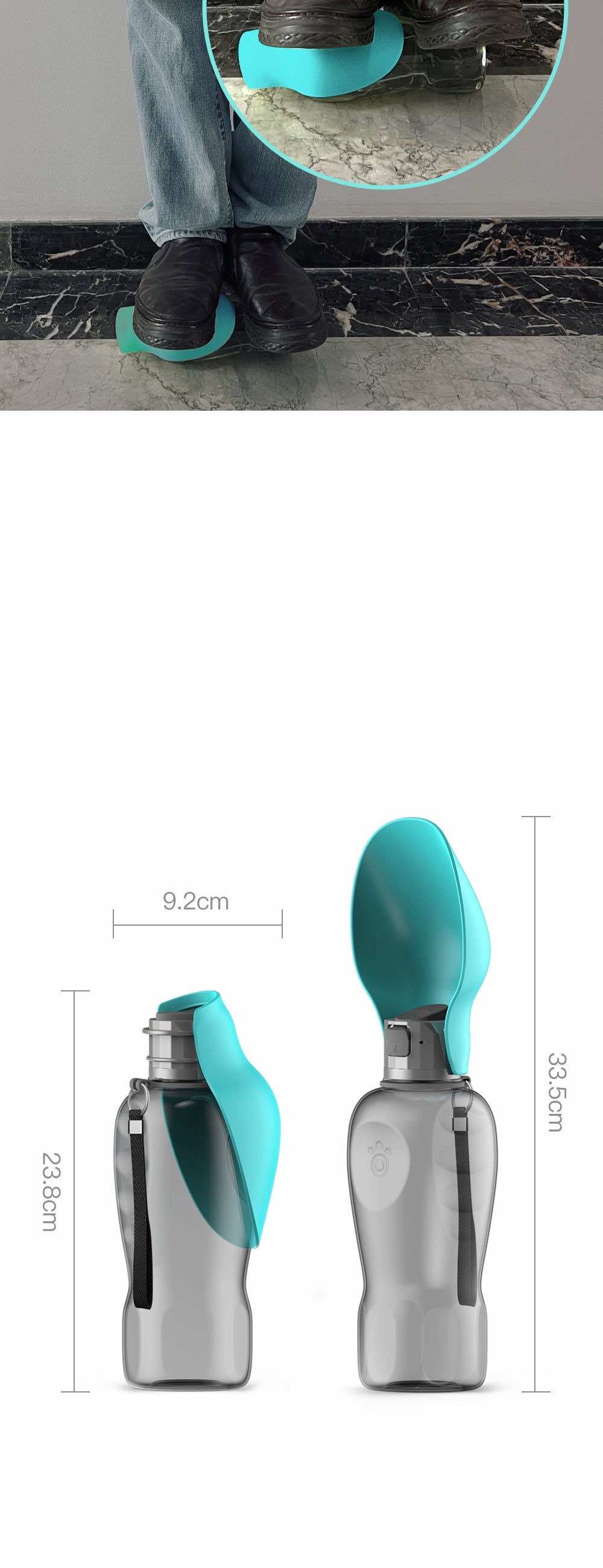 Portable Dog Water Bottle and Drinking Bowl