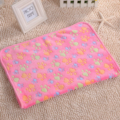 Paw Print Soft Fleece Blankets
