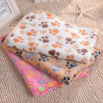 Paw Print Soft Fleece Blankets