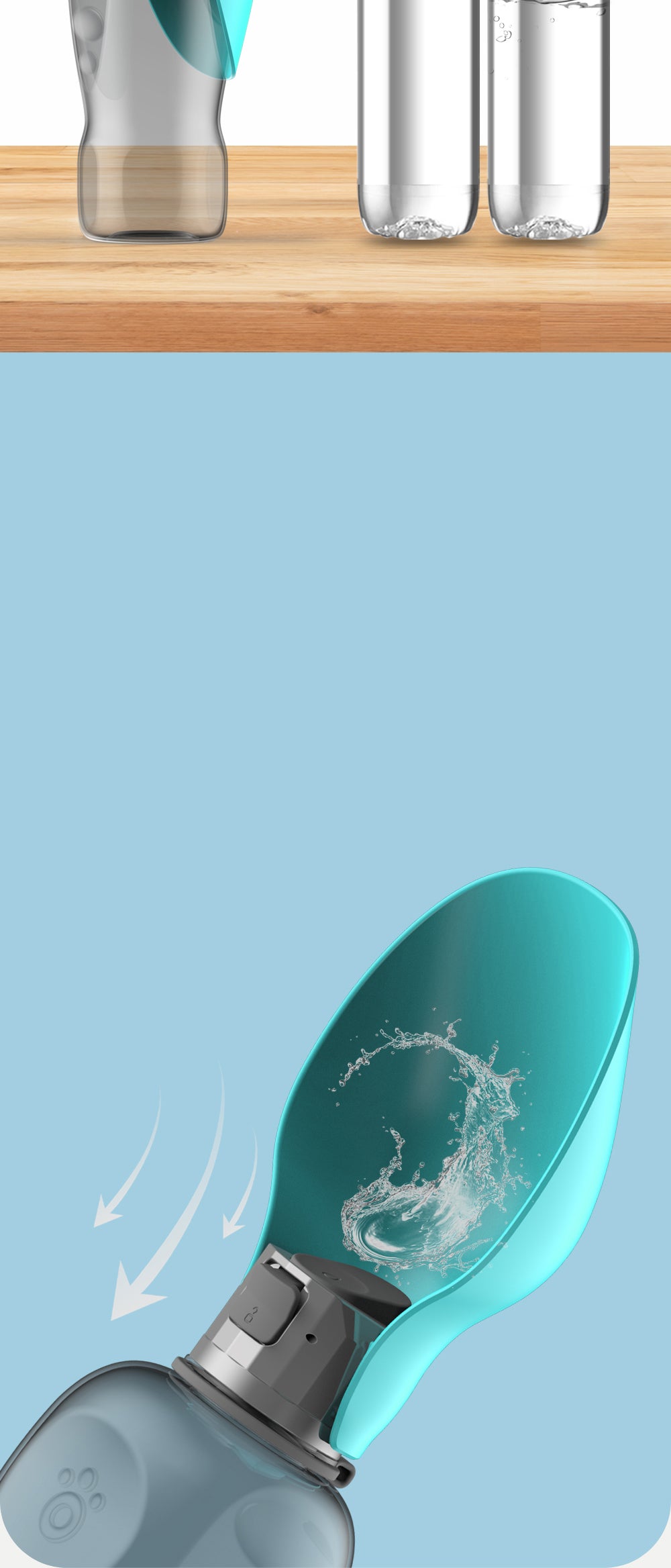 Portable Dog Water Bottle and Drinking Bowl