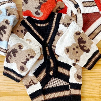Striped Cardigan Sweater for Dogs