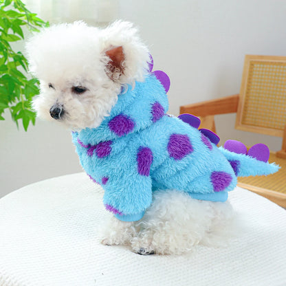 Dinosaur Hooded Coat for Small & Medium Dogs and Cats