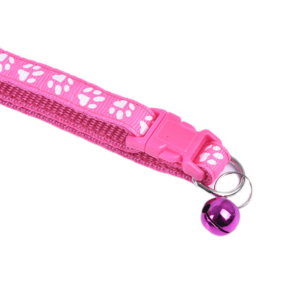 12 Pack Adjustable Cat & Small Dog Collars with Bells – Colorful, Reflective, and Printed Designs for Pets