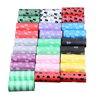 10 Paw Print Poop Bag Rolls  – Biodegradable & Leak-Proof Dog Waste Bags