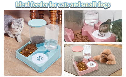 Automatic Cat Feeder and Water Dispenser Set