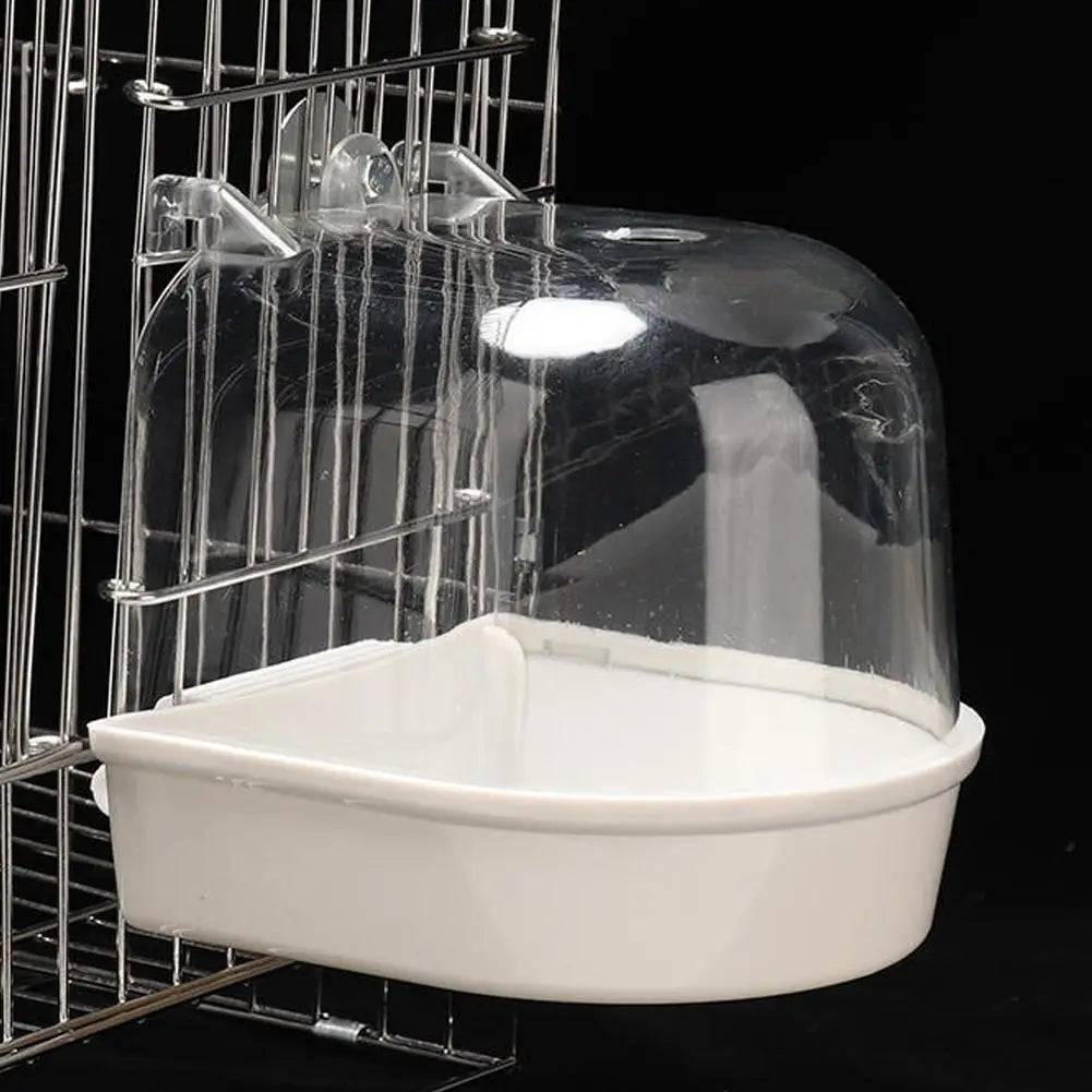 Hanging Bird Bath Box - Parakeet Shower Cage for Pet Birds