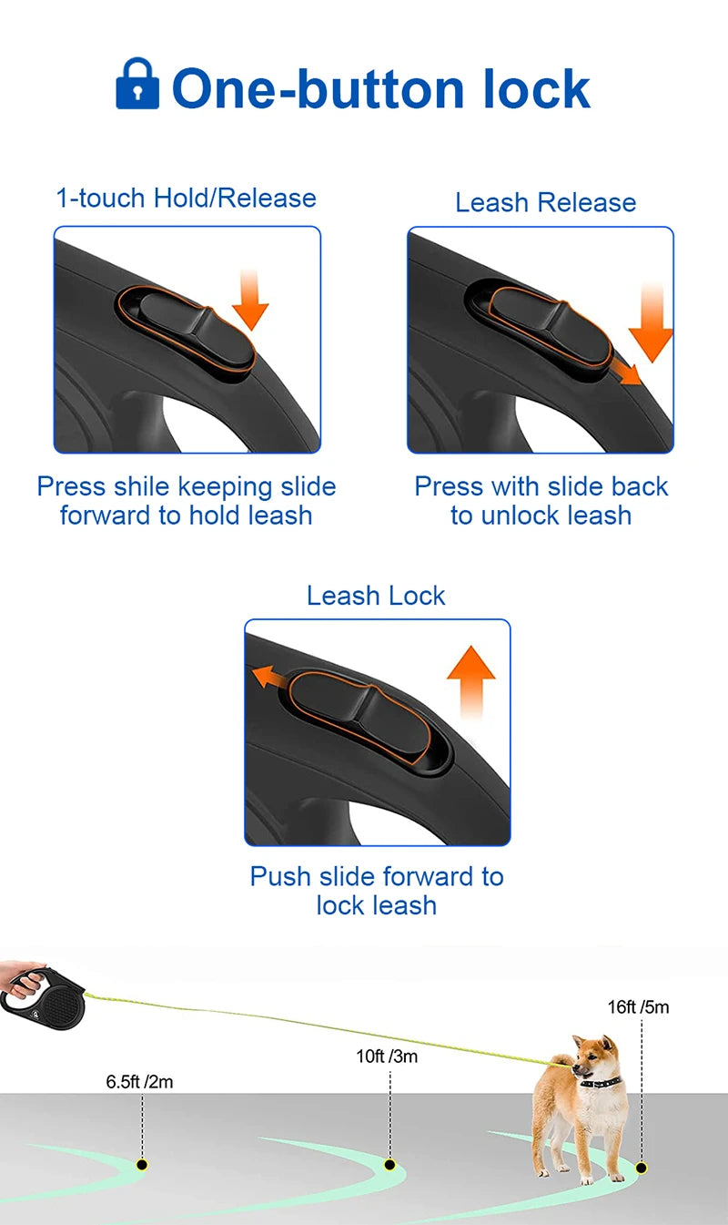 5M Retractable Dog Leash