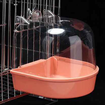 Hanging Bird Bath Box - Parakeet Shower Cage for Pet Birds