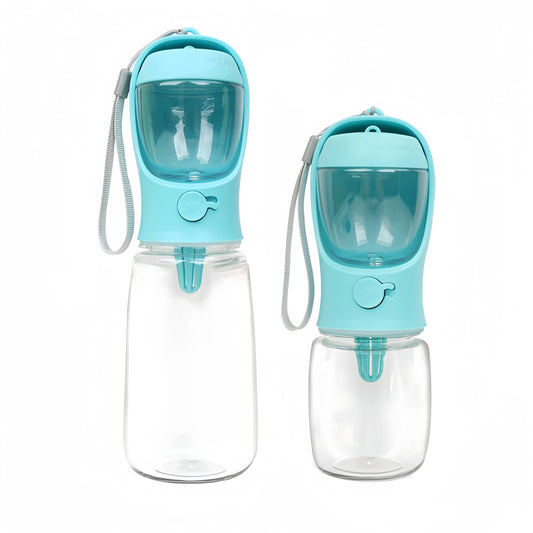Portable Dog and Cat Water Bottle with Food Storage – Travel Pet Feeder