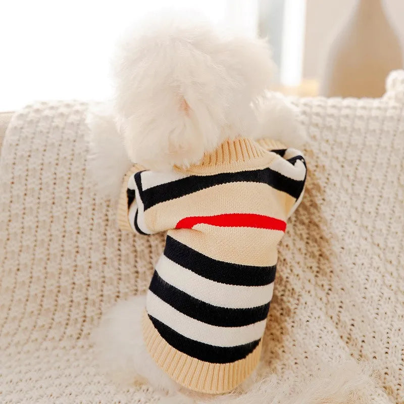 Striped Cardigan Sweater for Dogs