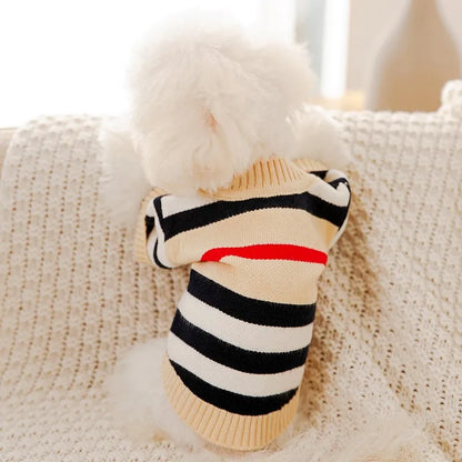 Striped Cardigan Sweater for Dogs