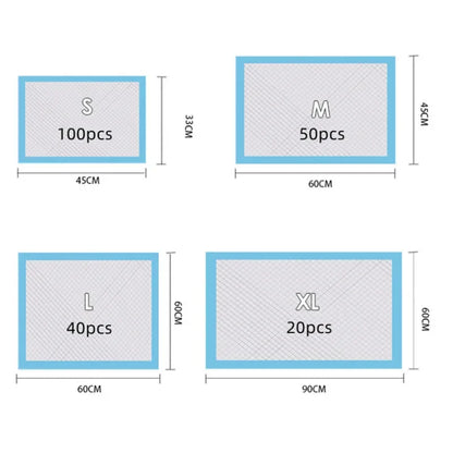 Absorbent Training Pee Pads for Dogs - Quick Dry Surface, Leakproof, Odor-Control, Reusable Puppy Potty Mat