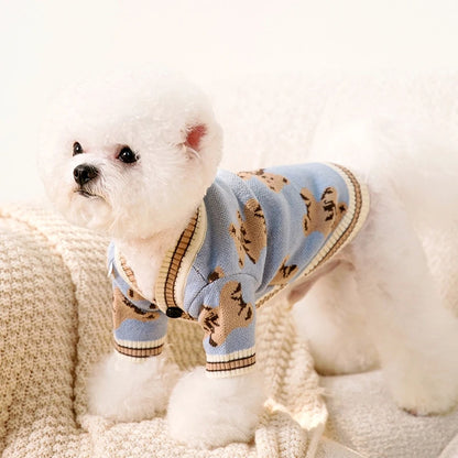 Striped Cardigan Sweater for Dogs