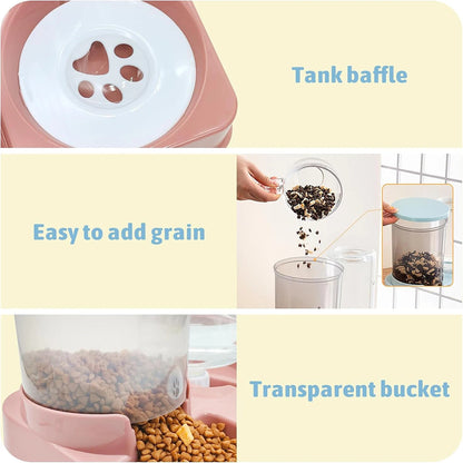 Automatic Cat Feeder and Water Dispenser Set