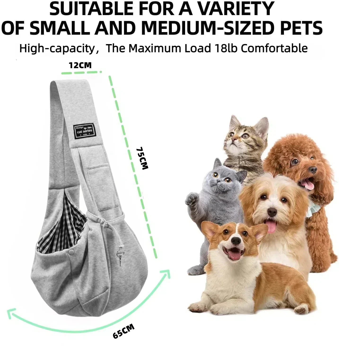 Crossbody Cotton Dog  Shoulder Bag