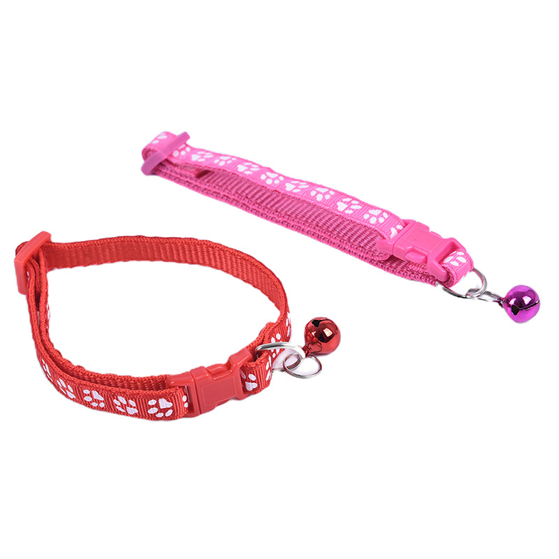 12 Pack Adjustable Cat & Small Dog Collars with Bells – Colorful, Reflective, and Printed Designs for Pets