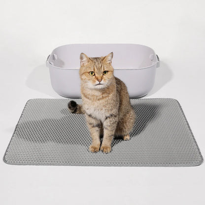 Double Layer Litter Mat for Cats - Non Slip and Waterproof