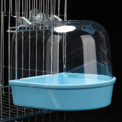 Hanging Bird Bath Box - Parakeet Shower Cage for Pet Birds