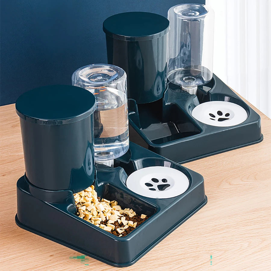 Automatic Cat Feeder and Water Dispenser Set
