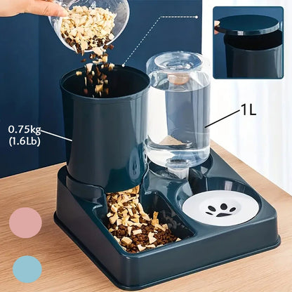 Automatic Cat Feeder and Water Dispenser Set
