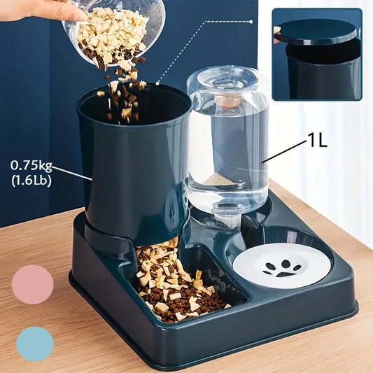 Automatic Cat Feeder and Water Dispenser Set