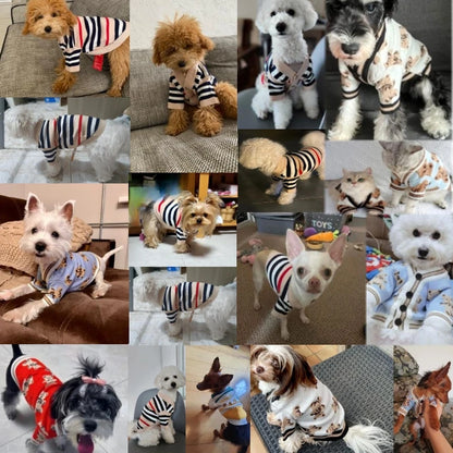 Striped Cardigan Sweater for Dogs