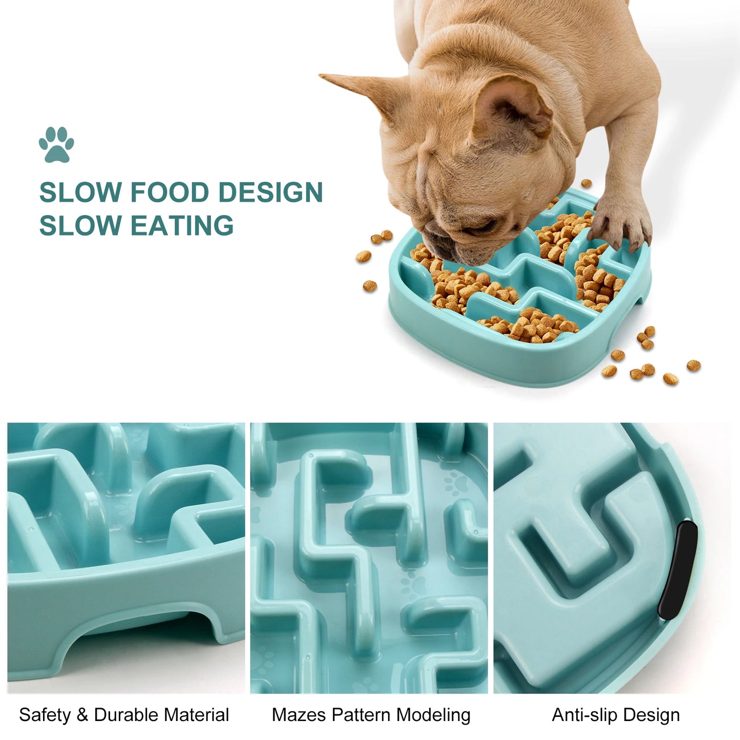 Pet Dog Slow Feeder Bowl