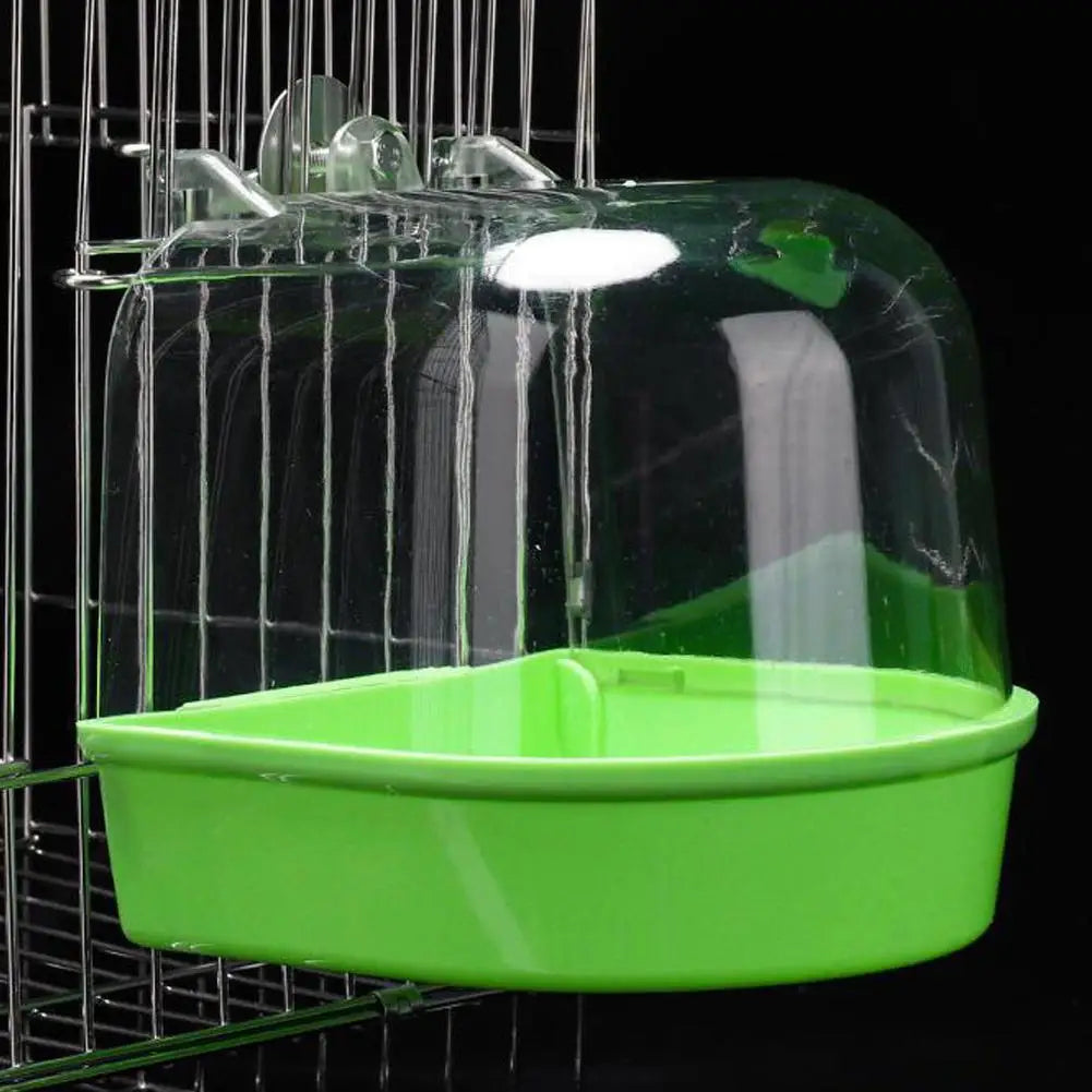 Hanging Bird Bath Box - Parakeet Shower Cage for Pet Birds