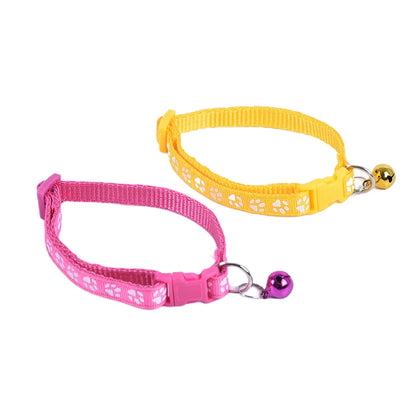 12 Pack Adjustable Cat & Small Dog Collars with Bells – Colorful, Reflective, and Printed Designs for Pets