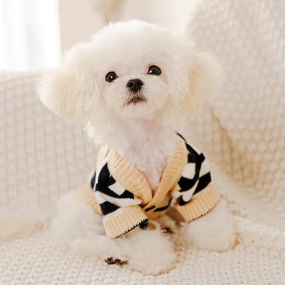 Striped Cardigan Sweater for Dogs