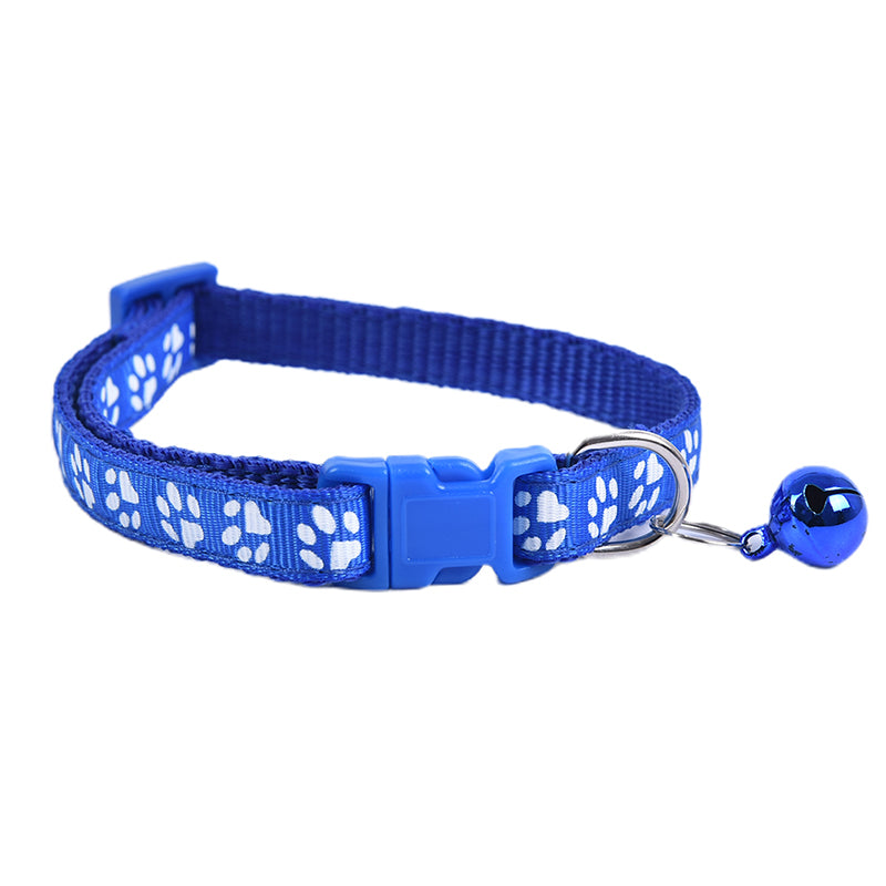 12 Pack Adjustable Cat & Small Dog Collars with Bells – Colorful, Reflective, and Printed Designs for Pets