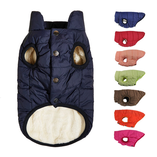 Winter Dog Vest with Plush Inner Lining