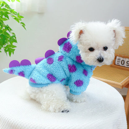 Dinosaur Hooded Coat for Small & Medium Dogs and Cats