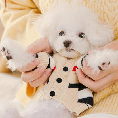 Striped Cardigan Sweater for Dogs