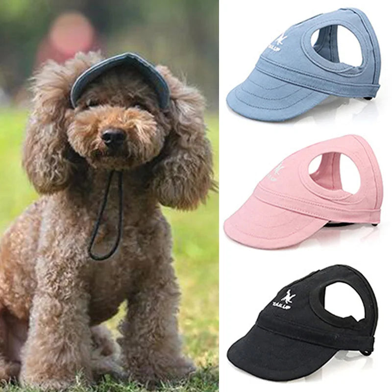 Baseball Cap for Small Dogs - Solid Oxford Visor Hat